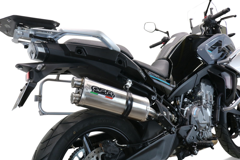 Escape compatível com Cf Moto 800 Mt Sport 2022-2024, Dual Inox, Escape legal, homologado, silenciador com db killer removível e tubo de ligação específico 