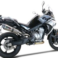 GPR escape compatível com  Cf Moto 800 Mt Touring 2022-2024, New Grand Prix Evo Titanium, Escape legal, homologado, silenciador com db killer removível e tubo de ligação específico 