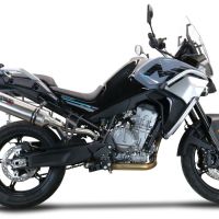 Escape compatível com Cf Moto 800 Mt Touring 2025-2026, Satinox , Escape legal, homologado, silenciador com db killer removível e tubo de ligação específico 