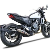 Escape compatível com Cf Moto 700 CL-X Heritage 2022-2024, Deeptone Inox, Escape legal, homologado, silenciador com db killer removível e tubo de ligação específico 