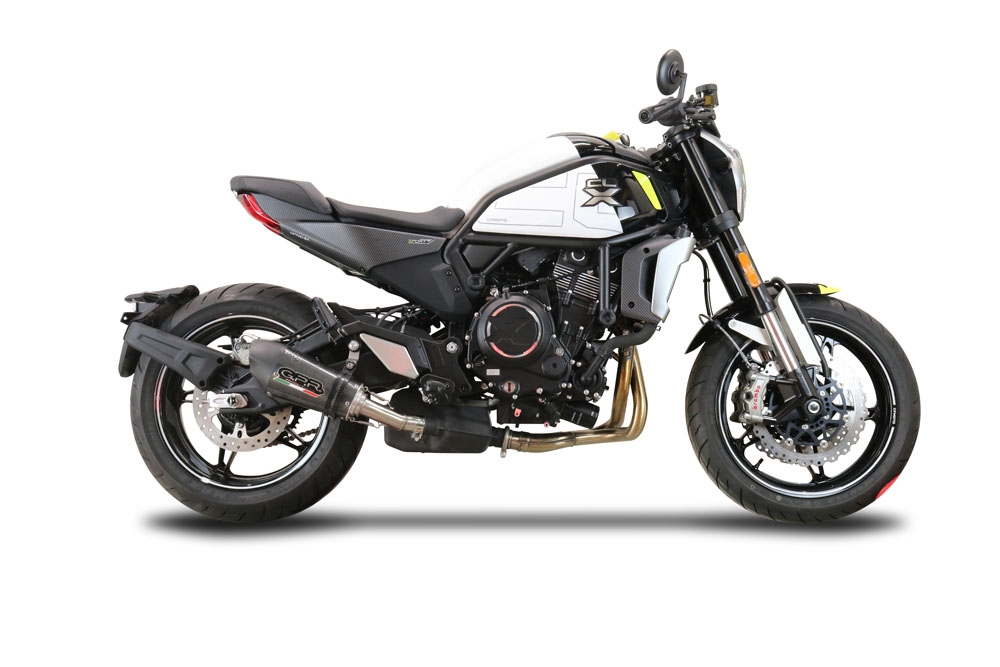 GPR escape compatível com  Cf Moto 700 CL-X Sport 2022-2024, New Grand Prix Evo Poppy, Escape legal, homologado, silenciador com db killer removível e tubo de ligação específico 