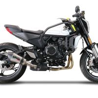 GPR escape compatível com  Cf Moto 700 CL-X Adv 2022-2024, New Grand Prix Evo Titanium, Escape legal, homologado, silenciador com db killer removível e tubo de ligação específico 