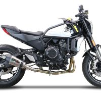 GPR escape compatível com  Cf Moto 700 CL-X Sport 2022-2024, New Grand Prix Evo Titanium, Sistema homologado con coletor semi-completo, incluindo db killer removível e tubo de ligação 