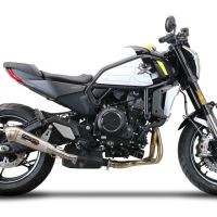 Escape compatível com Cf Moto 700 CL-X Sport 2025-2026, Powercone Evo, Escape legal, homologado, silenciador com db killer removível e tubo de ligação específico 