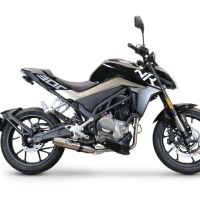 Escape compatível com Cf Moto 300 NK 2022-2024, Deeptone Inox, Escape completo, não legal para países da UE, com db killer removível 