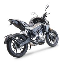 Escape compatível com Cf Moto 300 NK 2022-2024, Deeptone Inox, Escape completo, não legal para países da UE, com db killer removível 