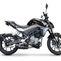 GPR escape compatível com  Cf Moto 300 NK 2022-2024, New Grand Prix Evo Poppy, Sistema homologado com catalisador linha completa, silencioso mais coletor 