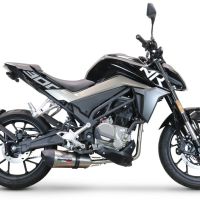 GPR escape compatível com  Cf Moto 300 NK 2022-2024, New Grand Prix Evo Titanium, Sistema homologado com catalisador linha completa, silencioso mais coletor 