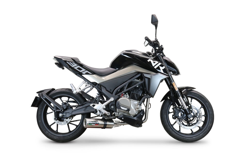 Escape compatível com Cf Moto 300 NK 2022-2024, M3 Inox , Escape completo, não legal para países da UE, com db killer removível 