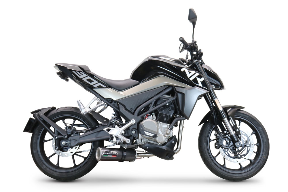Escape compatível com Cf Moto 300 NK 2022-2024, M3 Poppy , Escape completo, não legal para países da UE, com db killer removível 