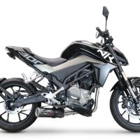 Escape compatível com Cf Moto 300 NK 2022-2024, M3 Poppy , Escape completo, não legal para países da UE, com db killer removível 