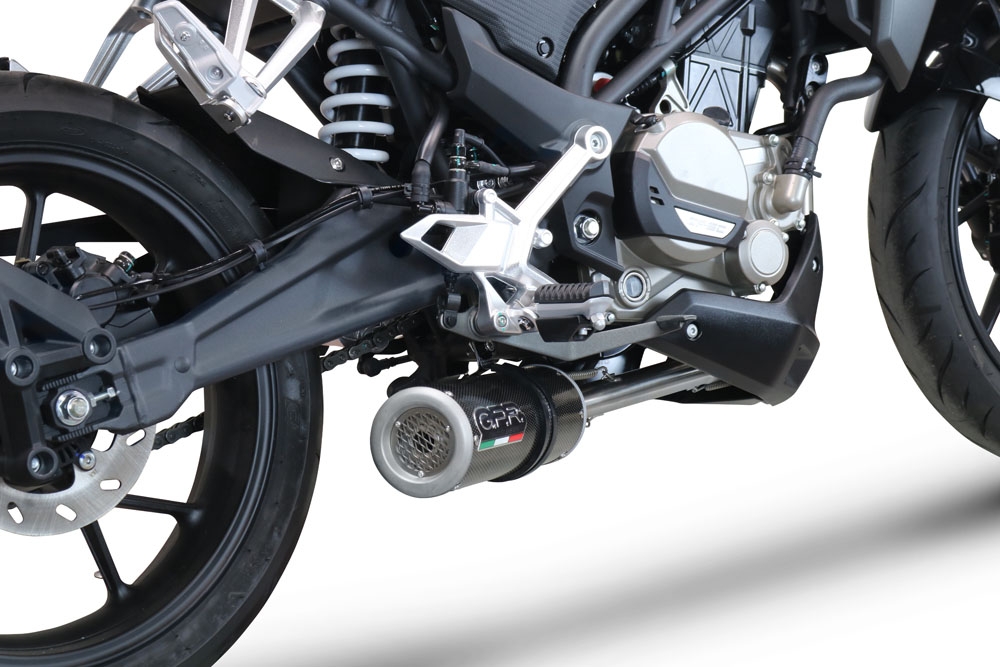 Escape compatível com Cf Moto 300 NK 2022-2024, M3 Poppy , Escape completo, não legal para países da UE, com db killer removível 