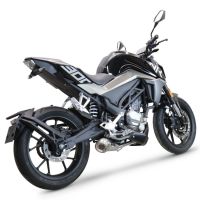 Escape compatível com Cf Moto 300 NK 2022-2024, Powercone Evo, Escape completo, não legal para países da UE, com db killer removível 