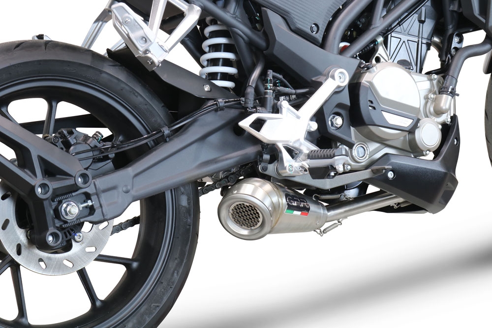 Escape compatível com Cf Moto 300 NK 2022-2024, Powercone Evo, Escape completo, não legal para países da UE, com db killer removível 