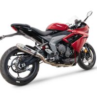 Escape compatível com Triumph Daytona 660 2023-2025, Deeptone Inox, Escape completo, não legal para países da UE, com db killer removível 