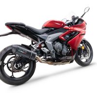 Escape compatível com Triumph Daytona 660 2023-2025, Furore Nero, Sistema homologado,legal, linha completa, incluindo db killer removível mais coletor 