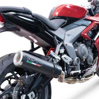 GPR escape compatível com  Triumph Daytona 660 2023-2025, M3 Black Titanium, Sistema homologado com catalisador linha completa, silencioso mais coletor 