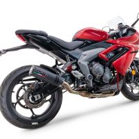 Escape compatível com Triumph Daytona 660 2023-2025, M3 Black Titanium, Escape completo, não legal para países da UE, com db killer removível 