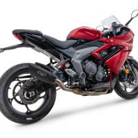 GPR escape compatível com  Triumph Daytona 660 2023-2025, New Grand Prix Evo Black Titanium, Sistema homologado,legal, linha completa, incluindo db killer removível mais coletor 