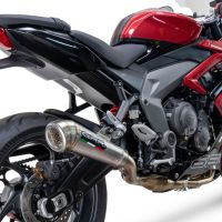 Escape compatível com Triumph Daytona 660 2023-2025, Powercone Evo, Escape completo, não legal para países da UE, com db killer removível 