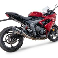 GPR escape compatível com  Triumph Daytona 660 2023-2025, New Grand Prix Evo Titanium, Escape completo, não legal para países da UE, com db killer removível 