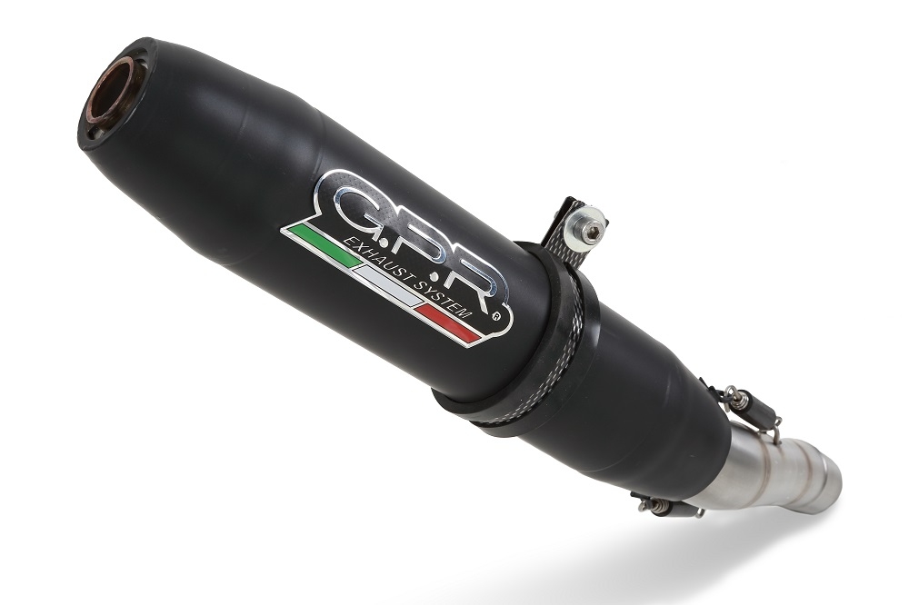 Escape compatível com Royal Enfield Meteor 350 2021-2023, Deeptone Nero, Sistema racing Silencioso com tubo de ligação 