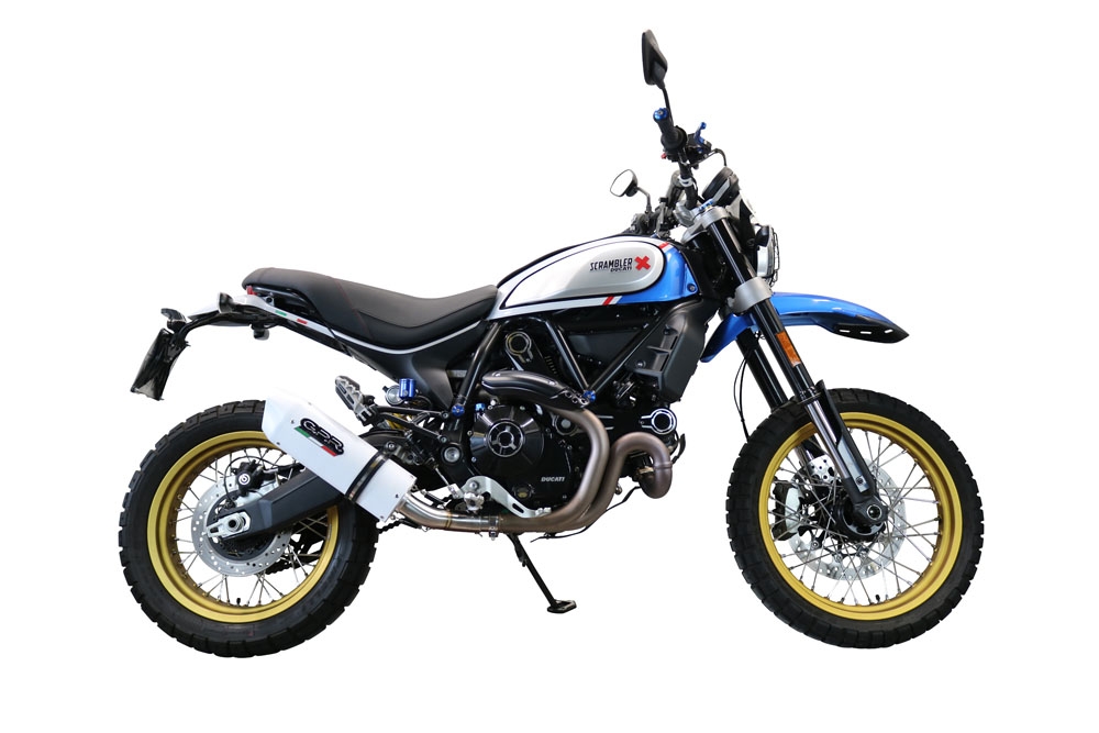 Escape compatível com Ducati Scrambler 800 Nightshift -Urban Motard 2021-2022, Albus Ceramic, Escape homologado, legal para mercados NÃO europeus, incluindo tubo de ligação e db killer removível 