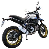 Escape compatível com Ducati Scrambler 800 Nightshift -Urban Motard 2021-2022, Albus Ceramic, Escape homologado, legal para mercados NÃO europeus, incluindo tubo de ligação e db killer removível 