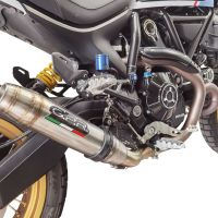 GPR escape compatível com  Ducati Scrambler 800 Icon -Icon Dark 2021-2022, Deeptone Inox, Escape legal, homologado, silenciador com catalisador, db killer removível e tubo de ligação específico 
