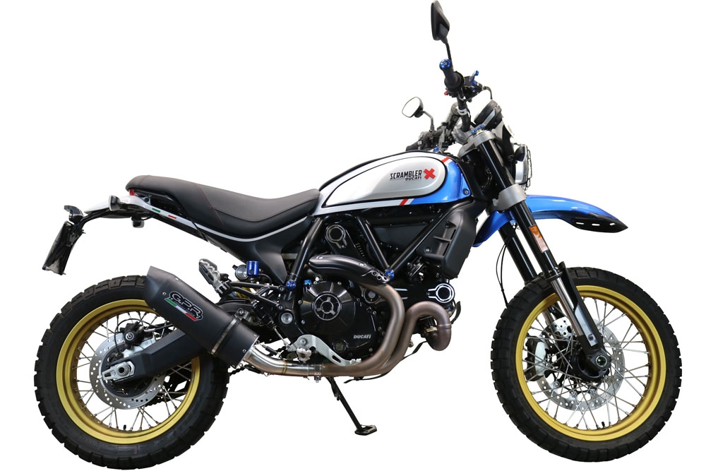 Escape compatível com Ducati Scrambler 800 Nightshift -Urban Motard 2021-2022, Furore Nero, Escape homologado, legal para mercados NÃO europeus, incluindo tubo de ligação e db killer removível 