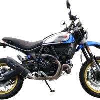 Escape compatível com Ducati Scrambler 800 Nightshift -Urban Motard 2021-2022, Furore Nero, Escape homologado, legal para mercados NÃO europeus, incluindo tubo de ligação e db killer removível 