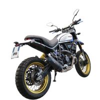 Escape compatível com Ducati Scrambler 800 Nightshift -Urban Motard 2021-2022, Furore Nero, Escape homologado, legal para mercados NÃO europeus, incluindo tubo de ligação e db killer removível 