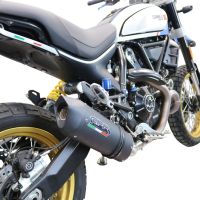 Escape compatível com Ducati Scrambler 800 Nightshift -Urban Motard 2021-2022, Furore Nero, Escape homologado, legal para mercados NÃO europeus, incluindo tubo de ligação e db killer removível 