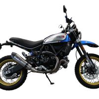 GPR escape compatível com  Ducati Scrambler 800 Desert Sled -DS Fasthouse 2021-2024, New Grand Prix Evo Titanium, Escape homologado, legal para mercados NÃO europeus, incluindo tubo de ligação e db killer removível 