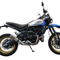 Escape compatível com Ducati Scrambler 800 Urban Motard 2021-2023, M3 Inox , Escape homologado, legal para mercados NÃO europeus, incluindo tubo de ligação e db killer removível 