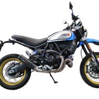 GPR escape compatível com  Ducati Scrambler 800 Icon -Icon Dark 2021-2022, M3 Black Titanium, Escape legal, homologado, silenciador com catalisador, db killer removível e tubo de ligação específico 