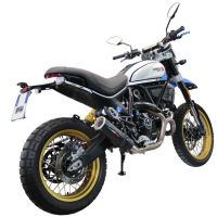 GPR escape compatível com  Ducati Scrambler 800 Icon -Icon Dark 2021-2022, M3 Black Titanium, Escape legal, homologado, silenciador com catalisador, db killer removível e tubo de ligação específico 