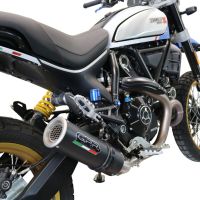 GPR escape compatível com  Ducati Scrambler 800 Icon -Icon Dark 2021-2022, M3 Black Titanium, Escape legal, homologado, silenciador com catalisador, db killer removível e tubo de ligação específico 