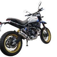 GPR escape compatível com  Ducati Scrambler 800 Desert Sled -DS Fasthouse 2021-2024, M3 Titanium Natural, Escape legal, homologado, silenciador com catalisador, db killer removível e tubo de ligação específico 