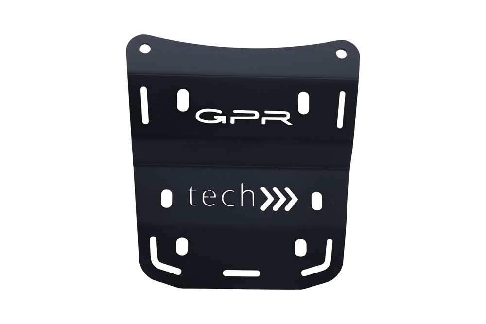 GPR TECH compatível com Ducati Multistrada V4 / V4S / V4S Sport 1100 2021/2024 Placa de encaixe específica Top Case ALPITECH 35-45-55 LT compatível com bagageiro original, aço inox com 4 pontos de ancoragem