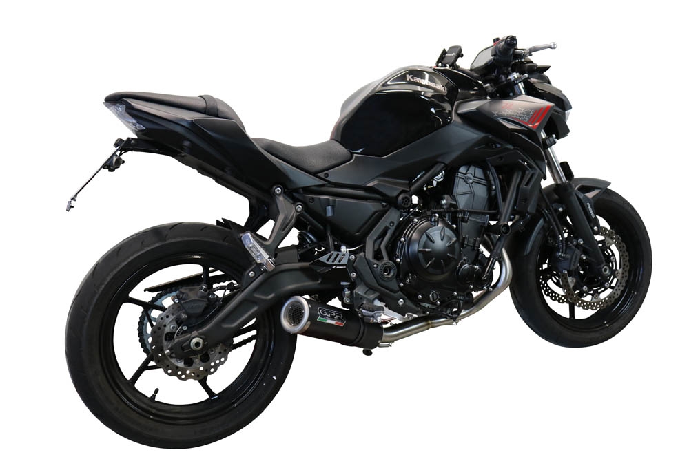 GPR escape compatível com  Kawasaki Ninja 650 2021-2022, M3 Black Titanium, Sistema homologado com catalisador linha completa, silencioso mais coletor 
