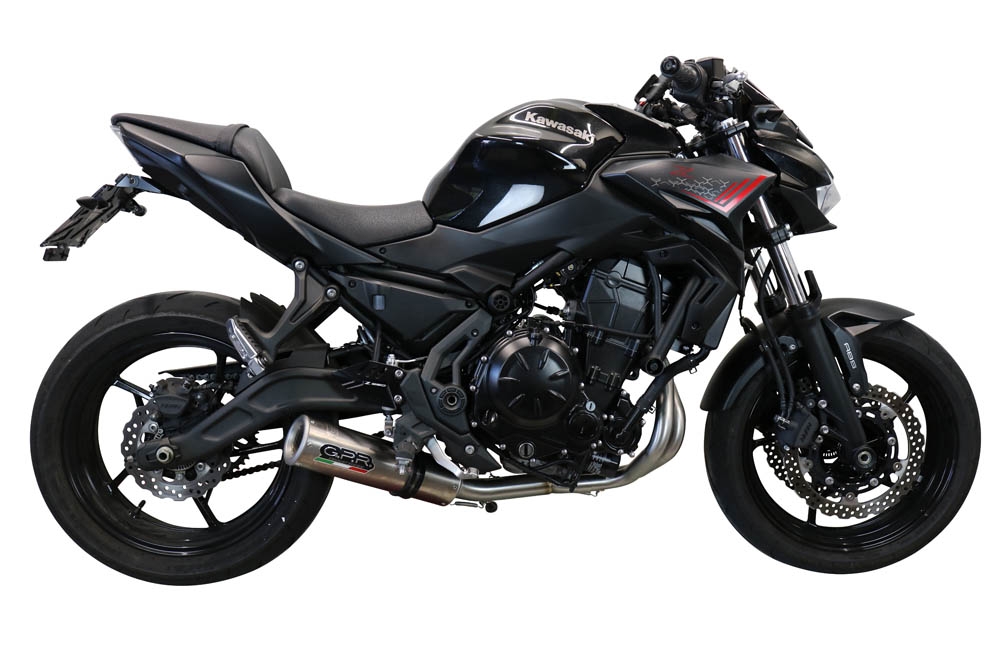 Escape compatível com Kawasaki Z 650 2017-2020, M3 Inox , Escape completo, não legal para países da UE, com db killer removível 