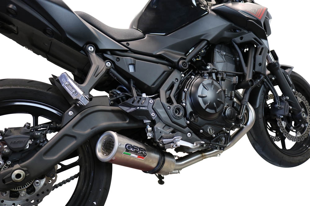Escape compatível com Kawasaki Ninja 650 2023-2024, M3 Inox , Escape completo, não legal para países da UE, com db killer removível 
