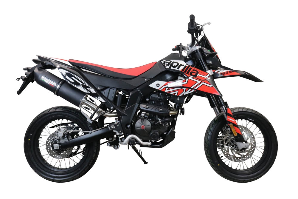 Escape compatível com Aprilia Sx 125 2021-2024, Furore Evo4 Nero, Escape homologado, legal para mercados NÃO europeus, incluindo tubo de ligação e db killer removível 
