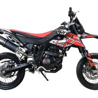 Escape compatível com Aprilia Sx 125 2021-2024, Furore Evo4 Nero, Escape homologado, legal para mercados NÃO europeus, incluindo tubo de ligação e db killer removível 