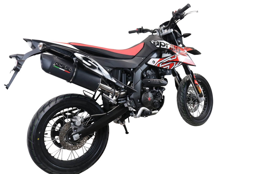 Escape compatível com Aprilia Sx 125 2021-2024, Furore Evo4 Nero, Escape homologado, legal para mercados NÃO europeus, incluindo tubo de ligação e db killer removível 