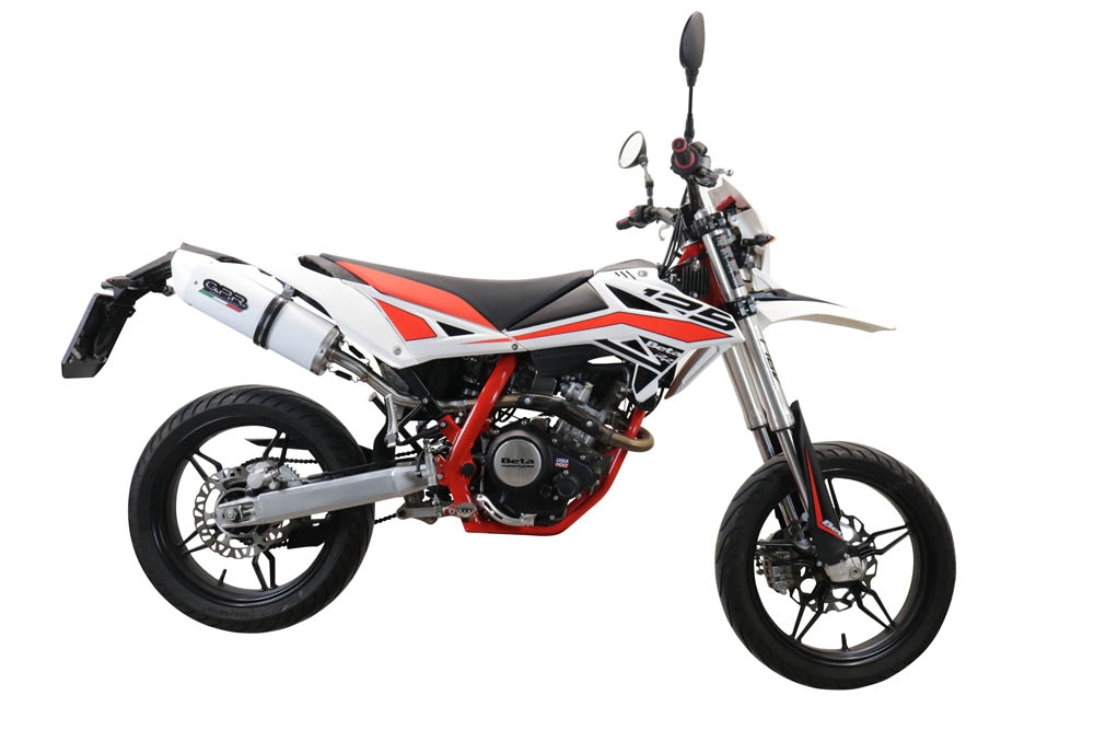 Escape compatível com Beta RR 125 4T Motard 2019-2020, Albus Evo4, Escape homologado, legal para mercados NÃO europeus, incluindo tubo de ligação e db killer removível 