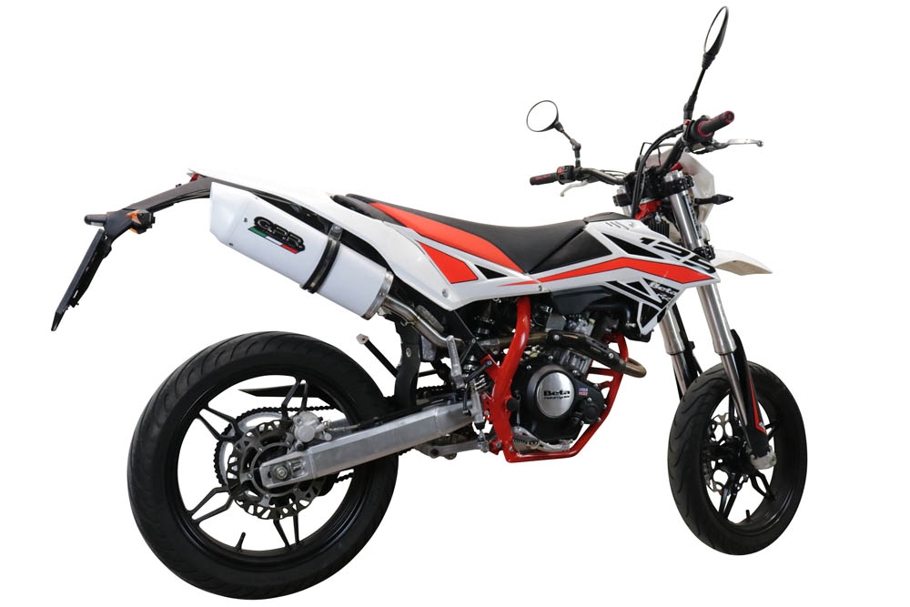 Escape compatível com Beta RR 125 4T Motard 2019-2020, Albus Evo4, Escape homologado, legal para mercados NÃO europeus, incluindo tubo de ligação e db killer removível 