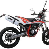 Escape compatível com Beta RR 125 4T Motard 2019-2020, Albus Evo4, Escape homologado, legal para mercados NÃO europeus, incluindo tubo de ligação e db killer removível 