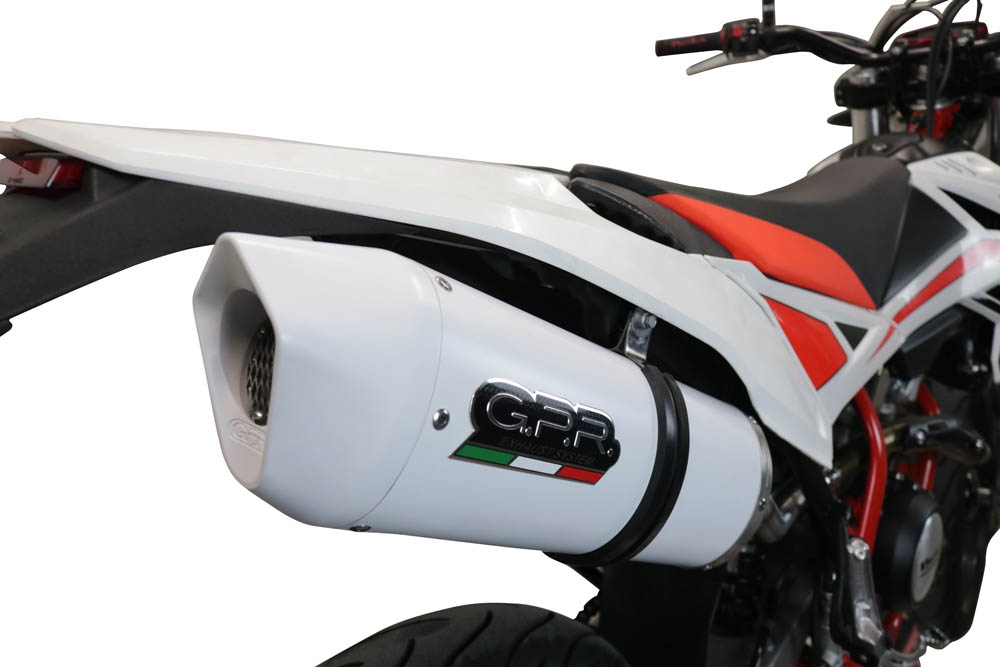 Escape compatível com Beta RR 125 4T Motard 2019-2020, Albus Evo4, Escape homologado, legal para mercados NÃO europeus, incluindo tubo de ligação e db killer removível 